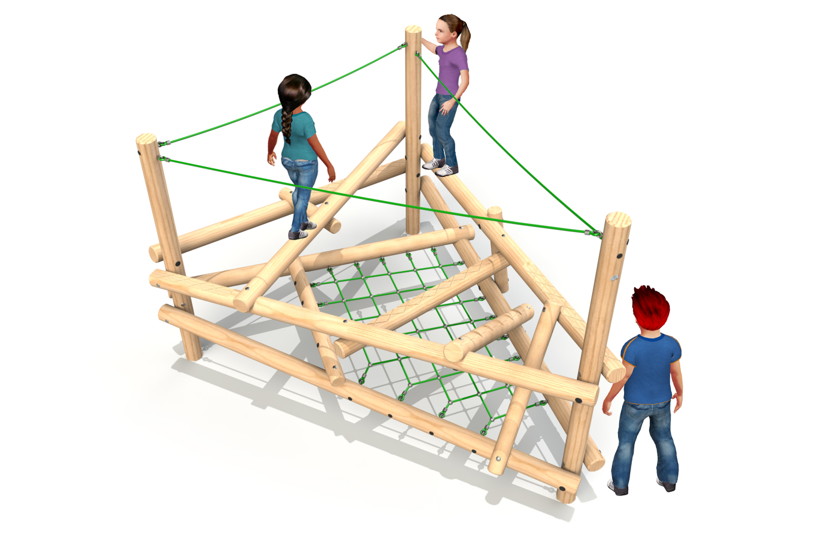 Clamber Stack 2 Timber Climbing Frame