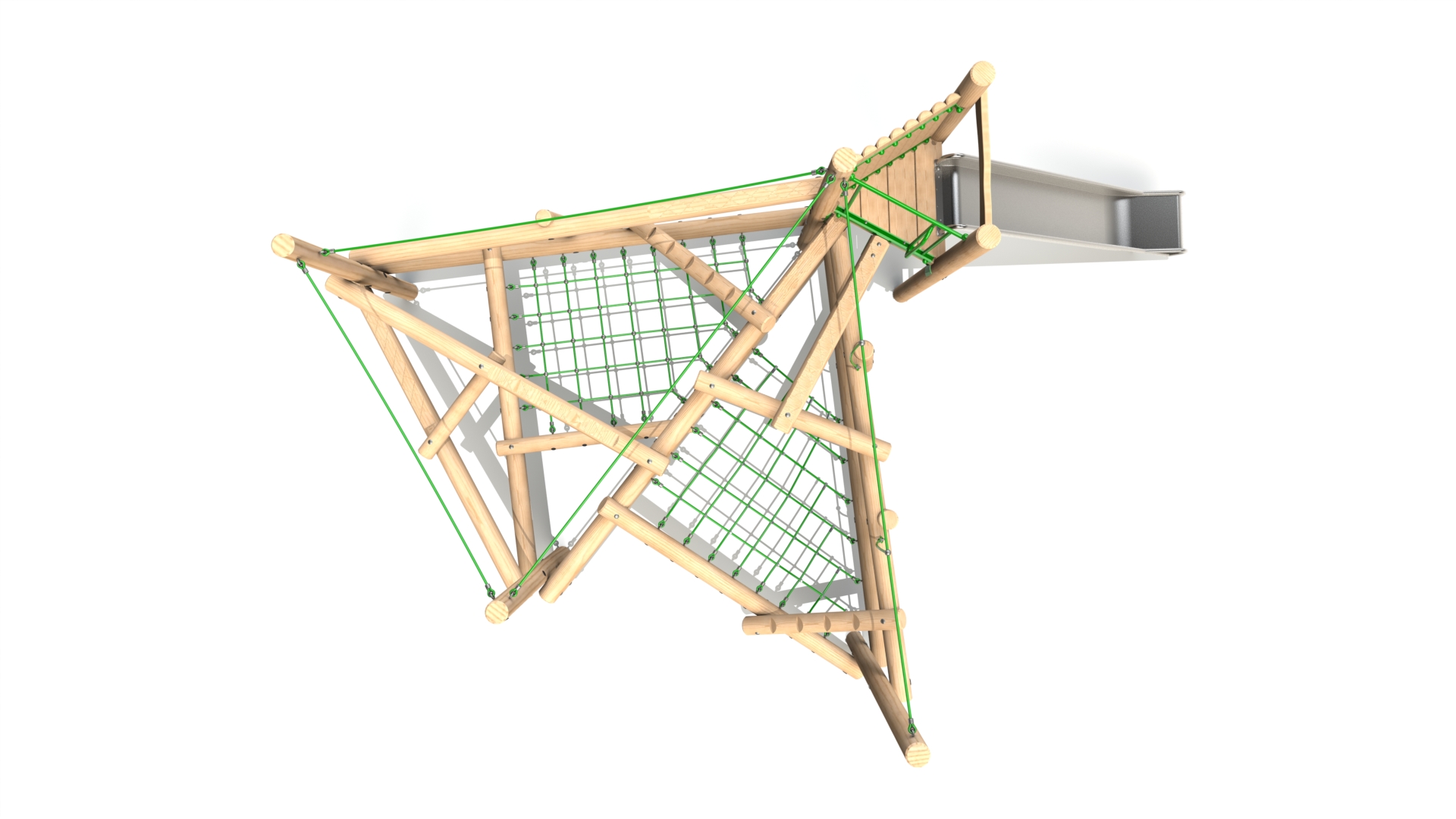 Clamber Stack 3 Timber Climbing Frame with Slide