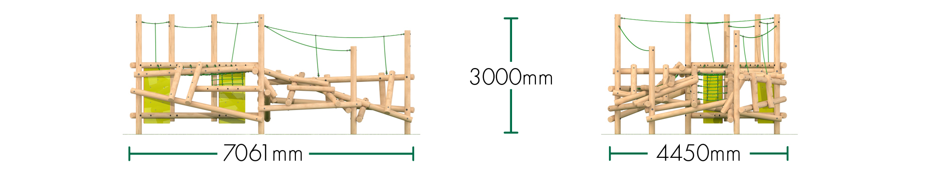 Clamber Stack 5 Timber Climbing Frame
