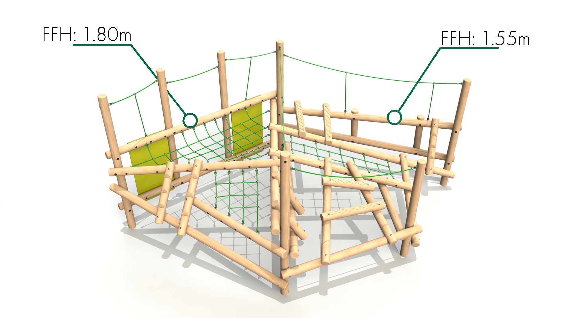 Clamber Stack 5 Timber Climbing Frame