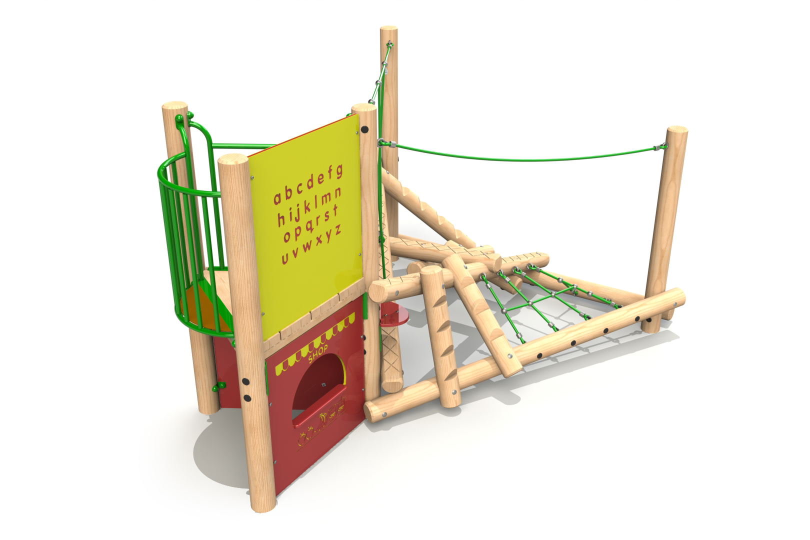 Clamber Stack Midi with Deck Climbing Frame