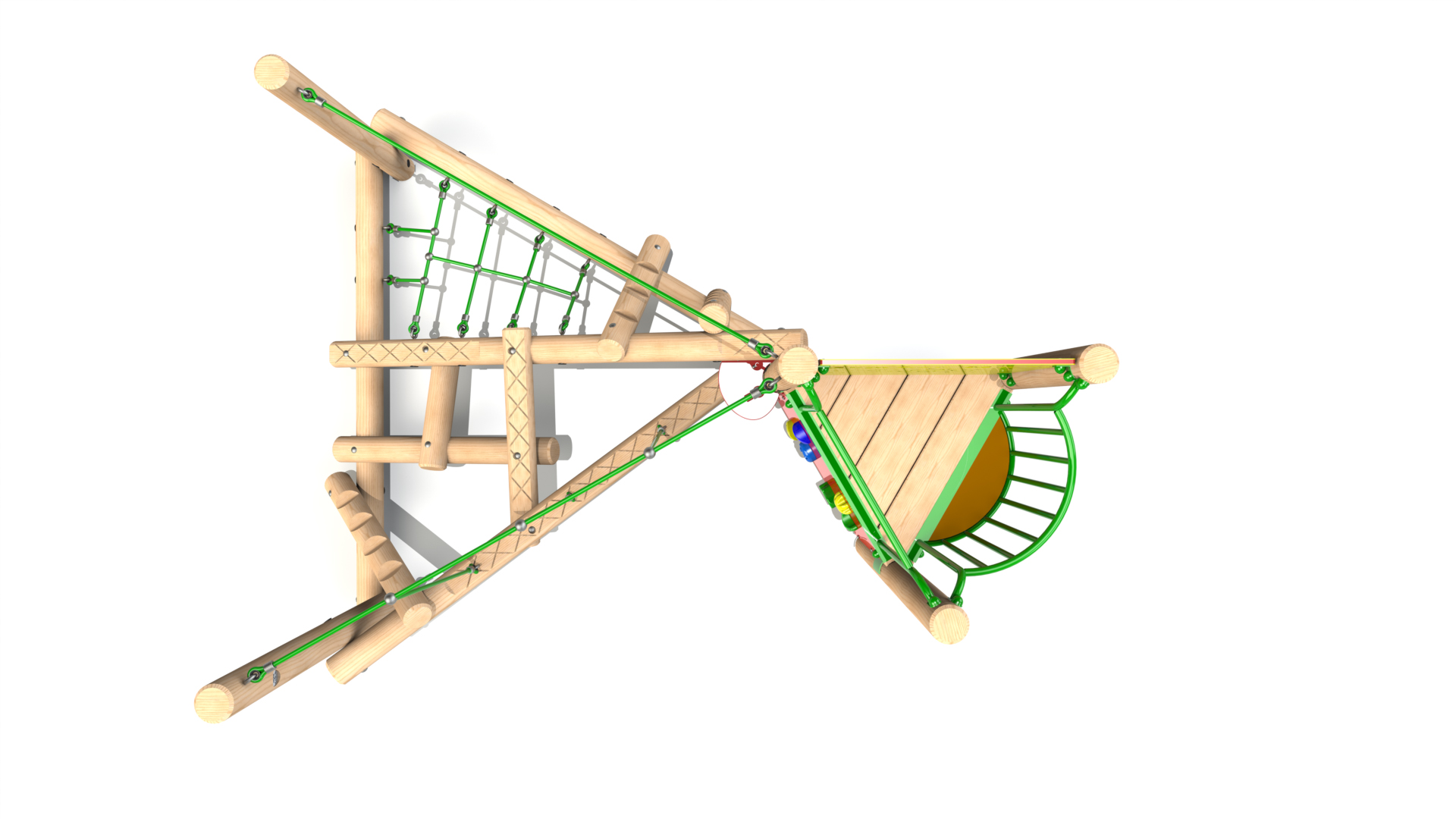 Clamber Stack Midi with Deck Climbing Frame