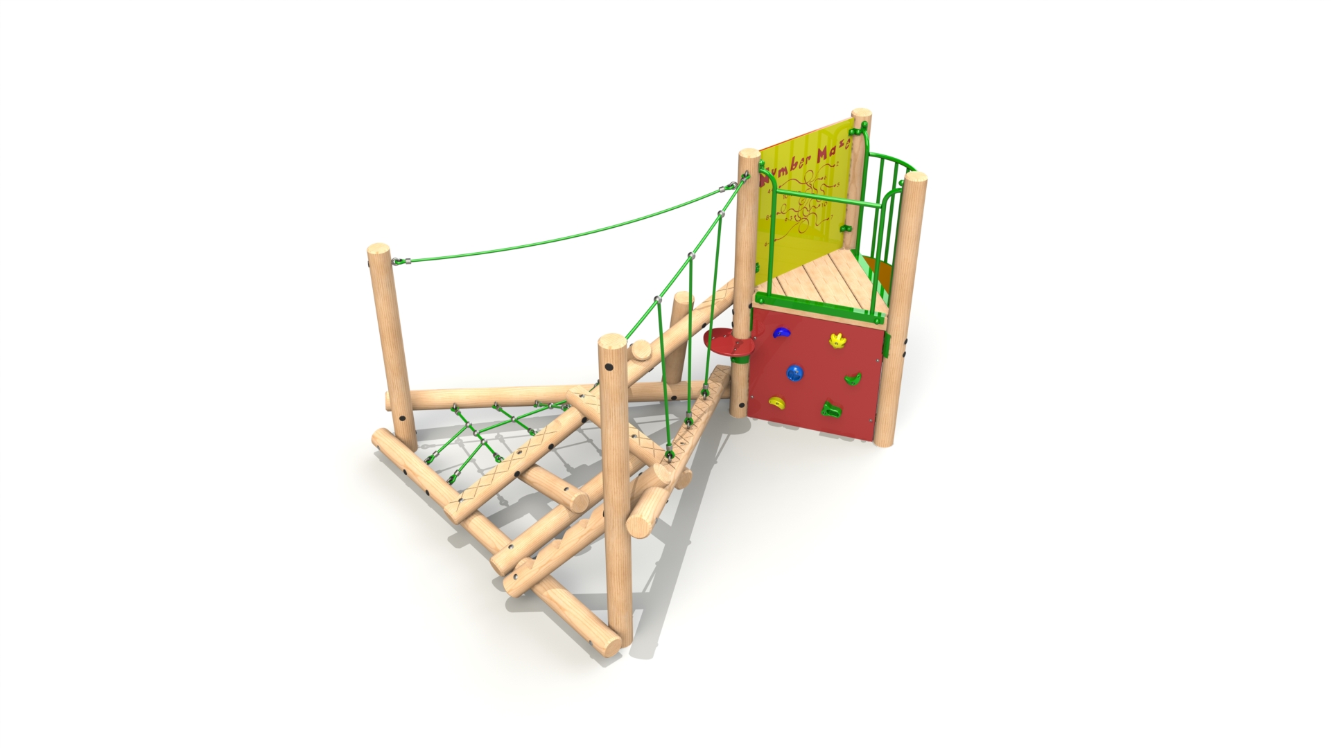 Clamber Stack Midi with Deck Climbing Frame