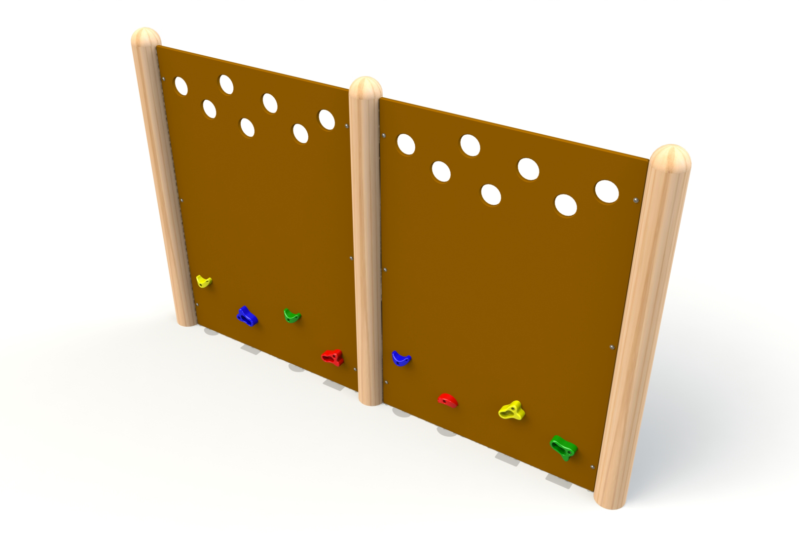 Traverse Wall with Timber Posts (Double-sided)