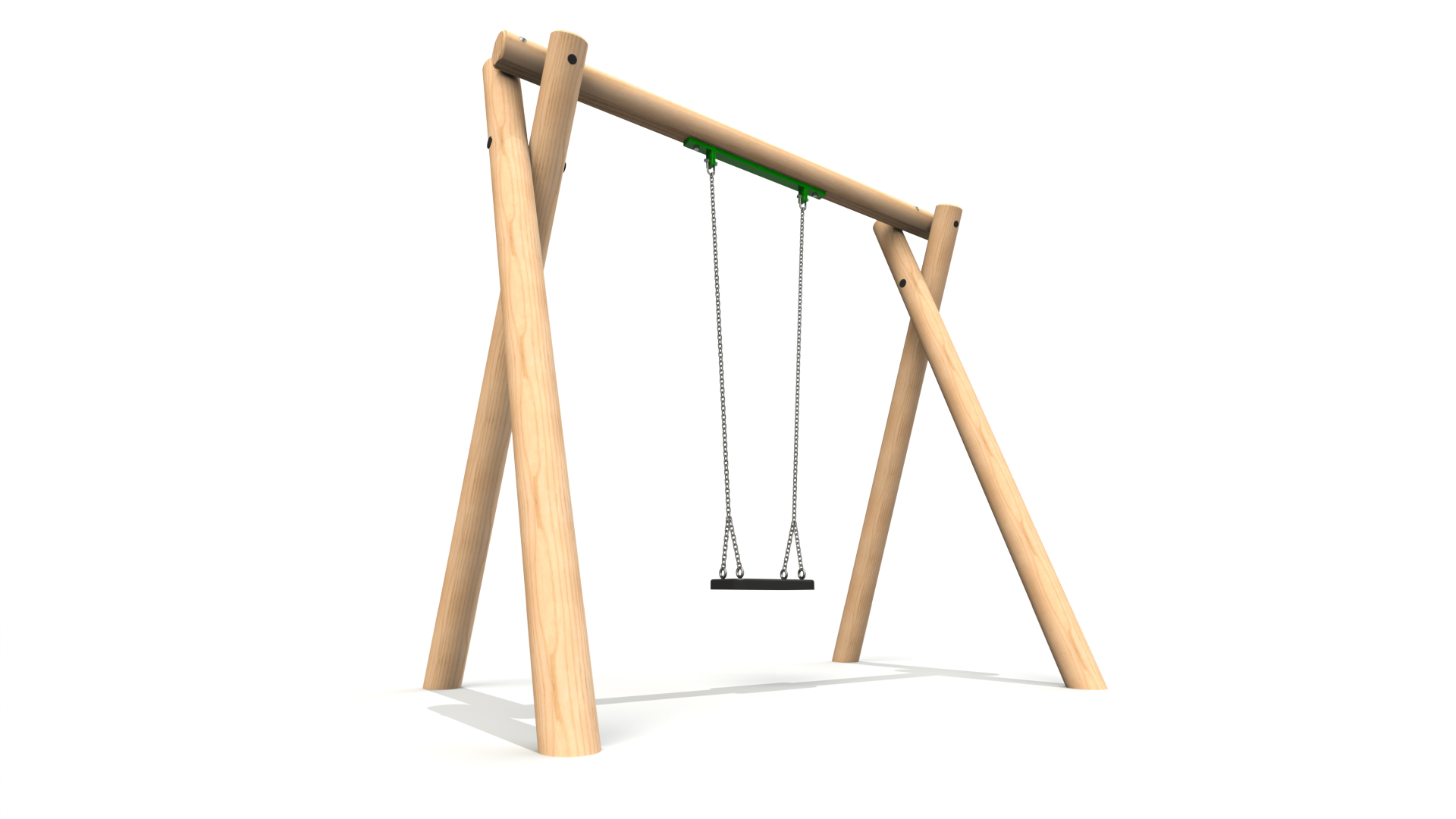 Single Timber Swing - Flat Swing Seat (2.4m)